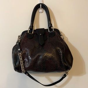 COLE HAAN Snake Frame Doctor Bag Satchel